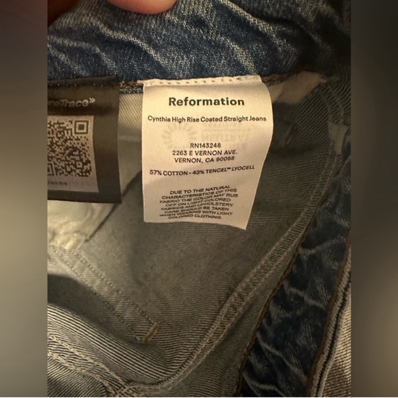 REFORMATION CYNTHIA HIGH RISE NWT 31 - Picture 3 of 5